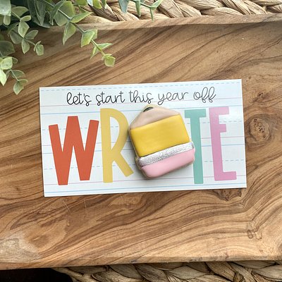Mini Pencil Cookie Card