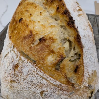 Garlic & Basil Sourdough Loaf