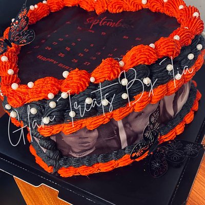 8” Burn Heart Cake