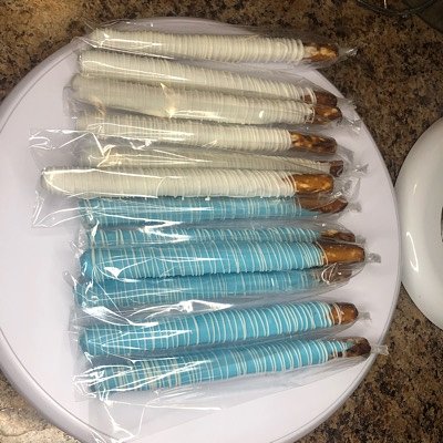 Plain Chocolate Covered Pretzels (dozen)w/drizzle