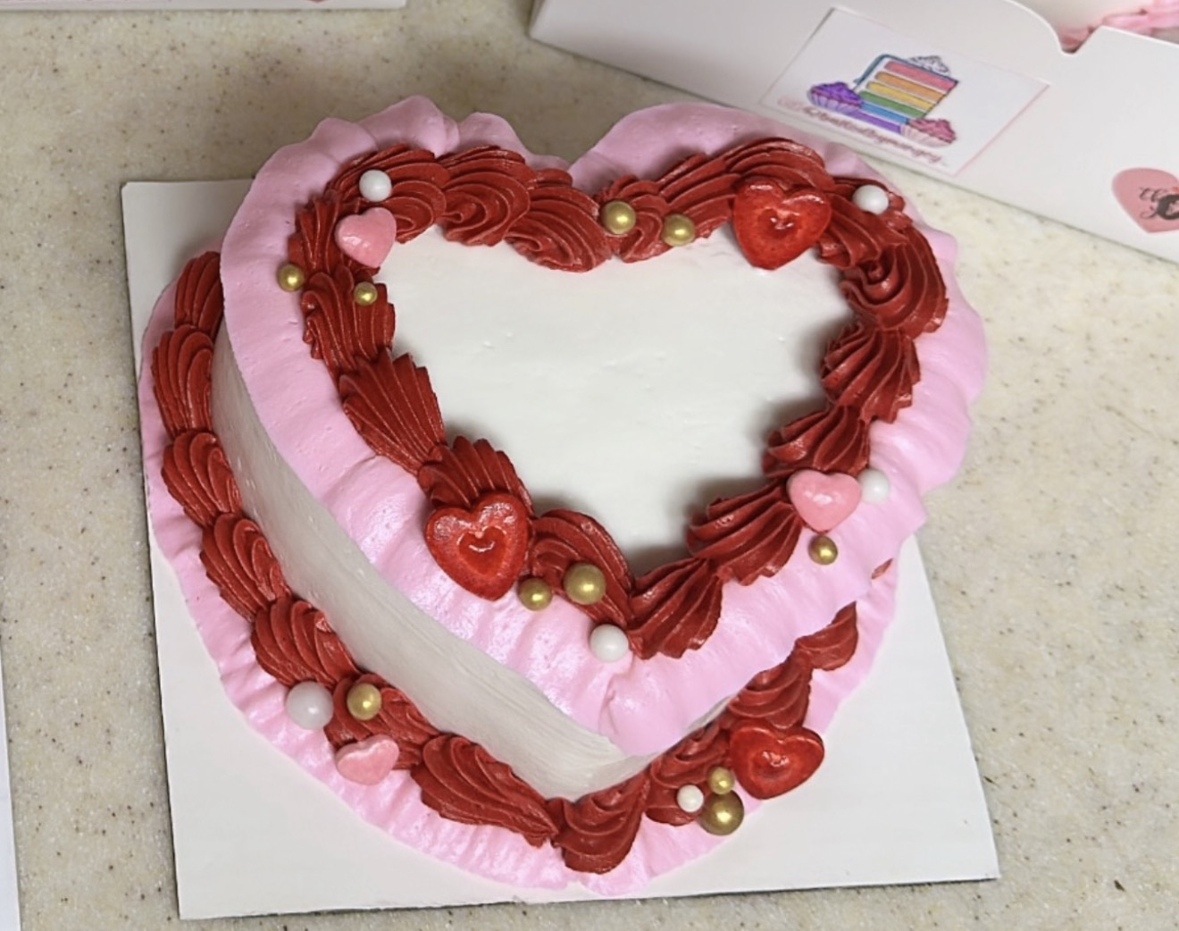 4” MINI Heart Cake 