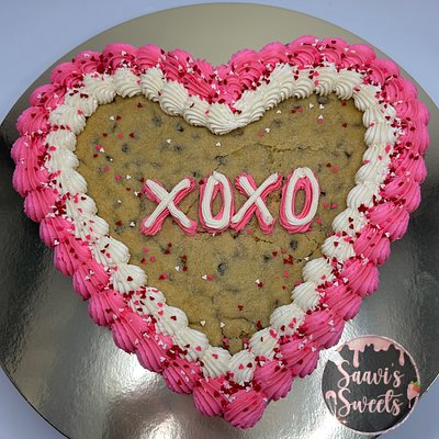 Heart Shape Chocolate Chip Cookie