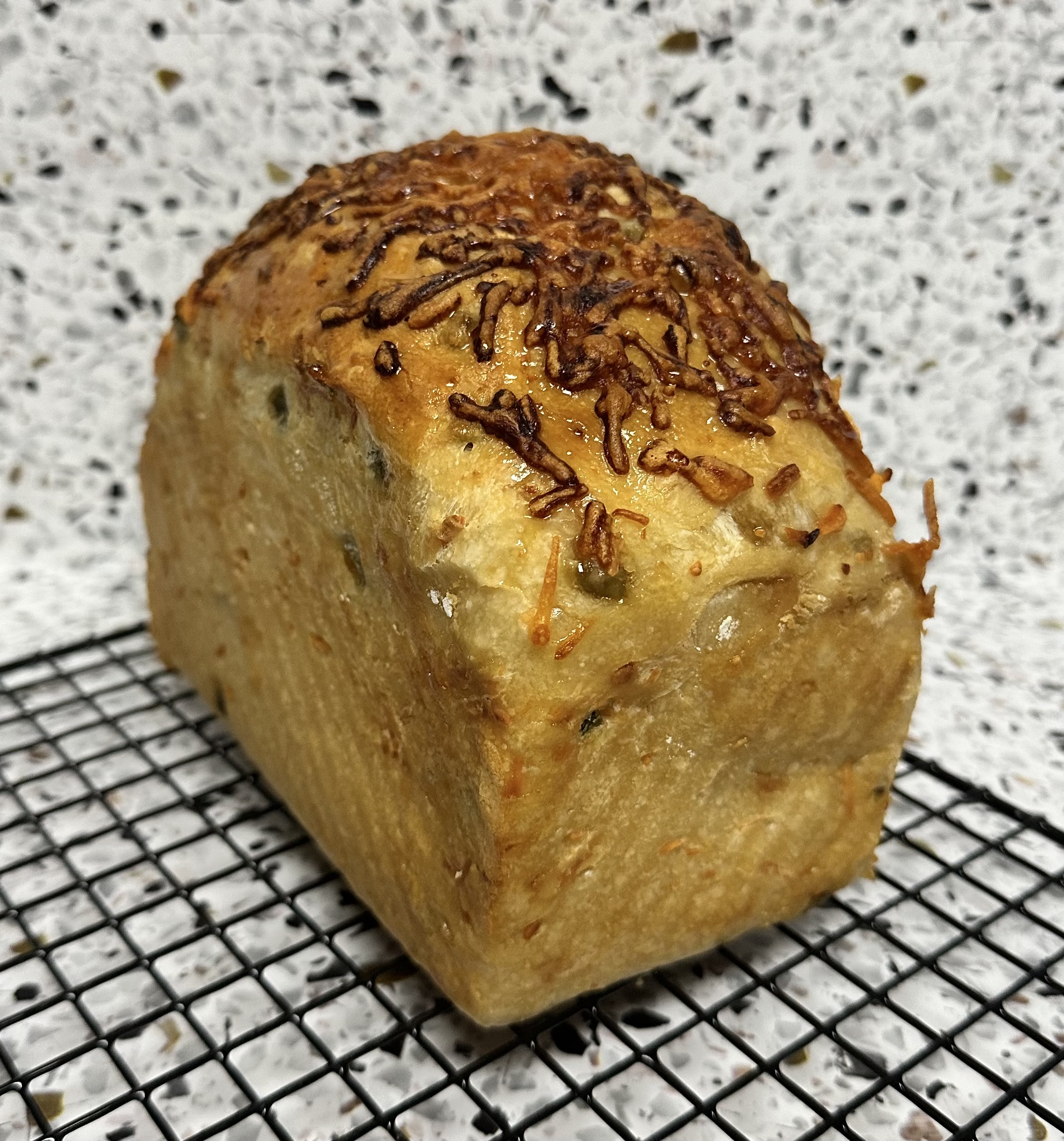 Hot Honey Jalapeño Cheddar Sourdough Sandwich Bread