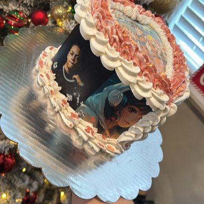 Photos Around Cake Or Digital Design Around Cake