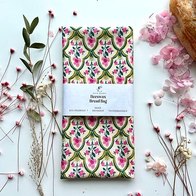Hazel - Heirloom Bloom Beeswax Bread Bag