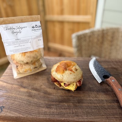 Sourdough Cheddar Jalapeno Bagels- 6 Minis Or 4 Large 
