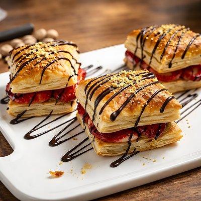 Strawberry Dubai Puff 