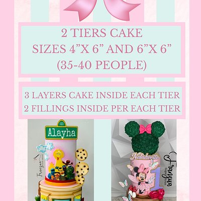 2 TIERS CAKE(35-40 People)