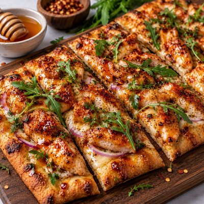 Hot Honey Chicken Flatbread 