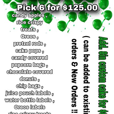 Treat Special ( Pick 6 ) Without Cake 