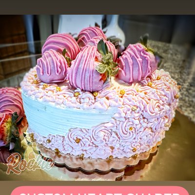 7” Heart Shaped Chocolate Cake (choose Frosting Flavor)