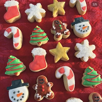 Mini Christmas Cookie Bag (5 Mini Cookies)