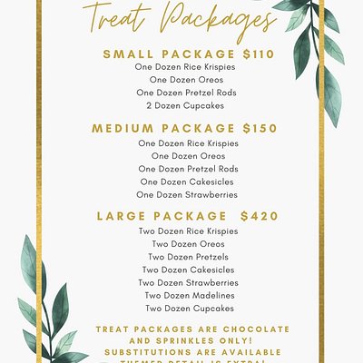 Small Treats Packages 