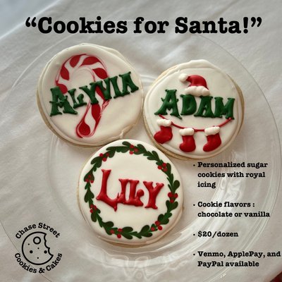 Cookies For Santa Personalized Dozen (12)