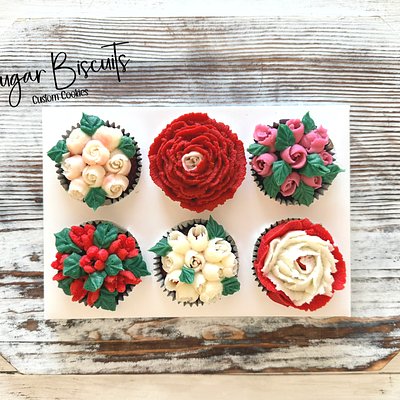 Floral Cupcake (6 Pack) 