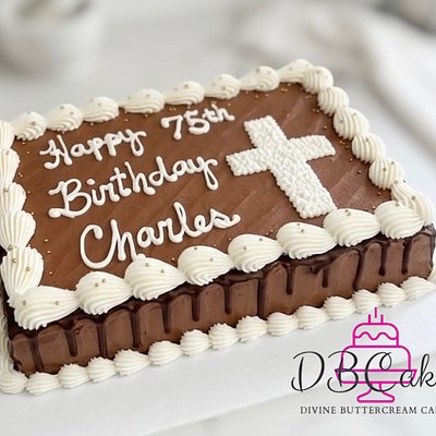 Quarter Sheet One Layer Short Cake  (Please Please Read Cake Description)