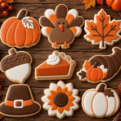 Thanksgiving, Turkey Cookie Theme