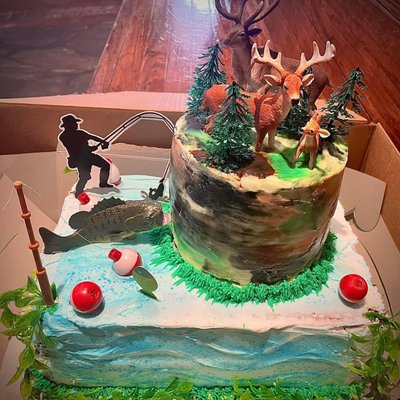 Hunting/fishing Cake