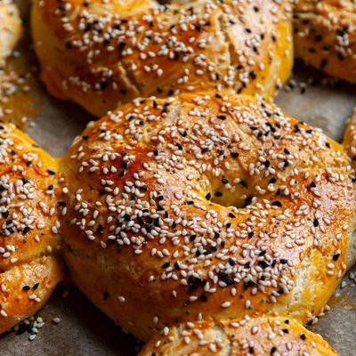 Sesame Sourdough Bagels