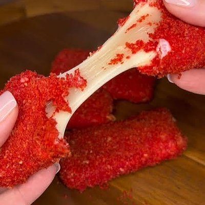 Hot Cheeto Mozzarella Sticks