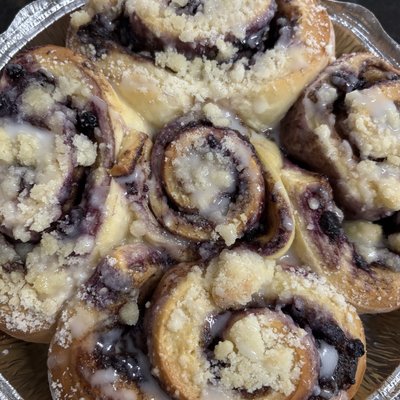 5-Blueberry Crumble, Lemonade Glazed Cinny Roll 