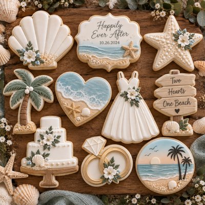Wedding Sugar cookie, your design