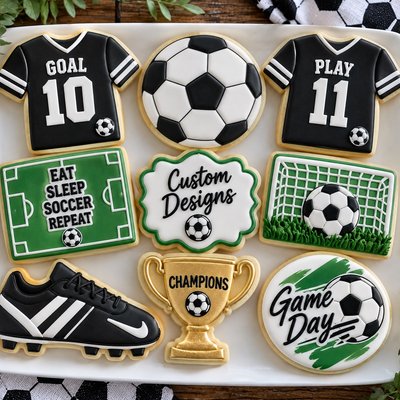 Soccer Team Party Set Sugar Cookie