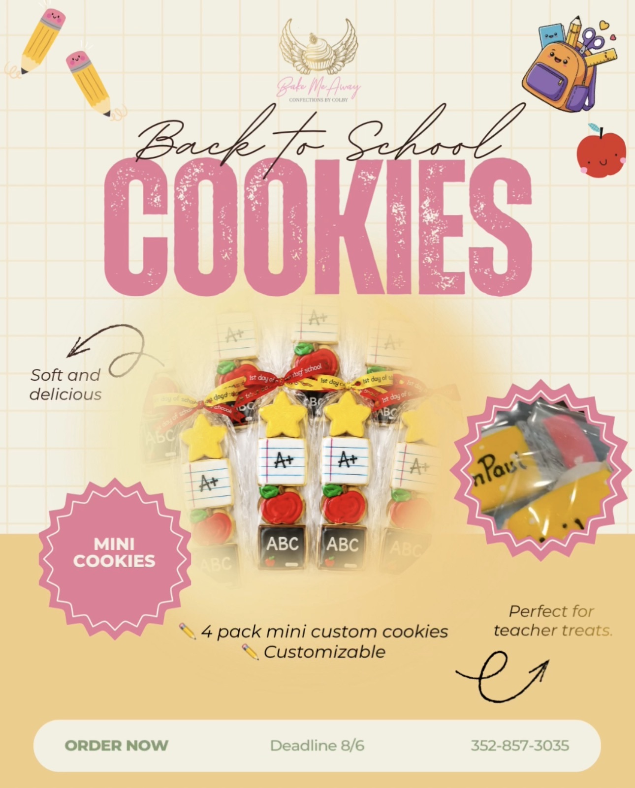 Back 2 School Cookie Packs