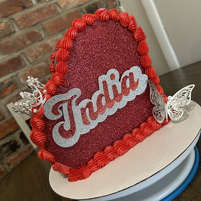 Sideways custom Heart cakes 