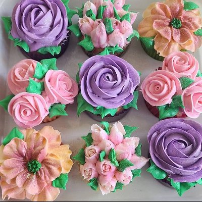 Specialty Floral Cupcakes 
