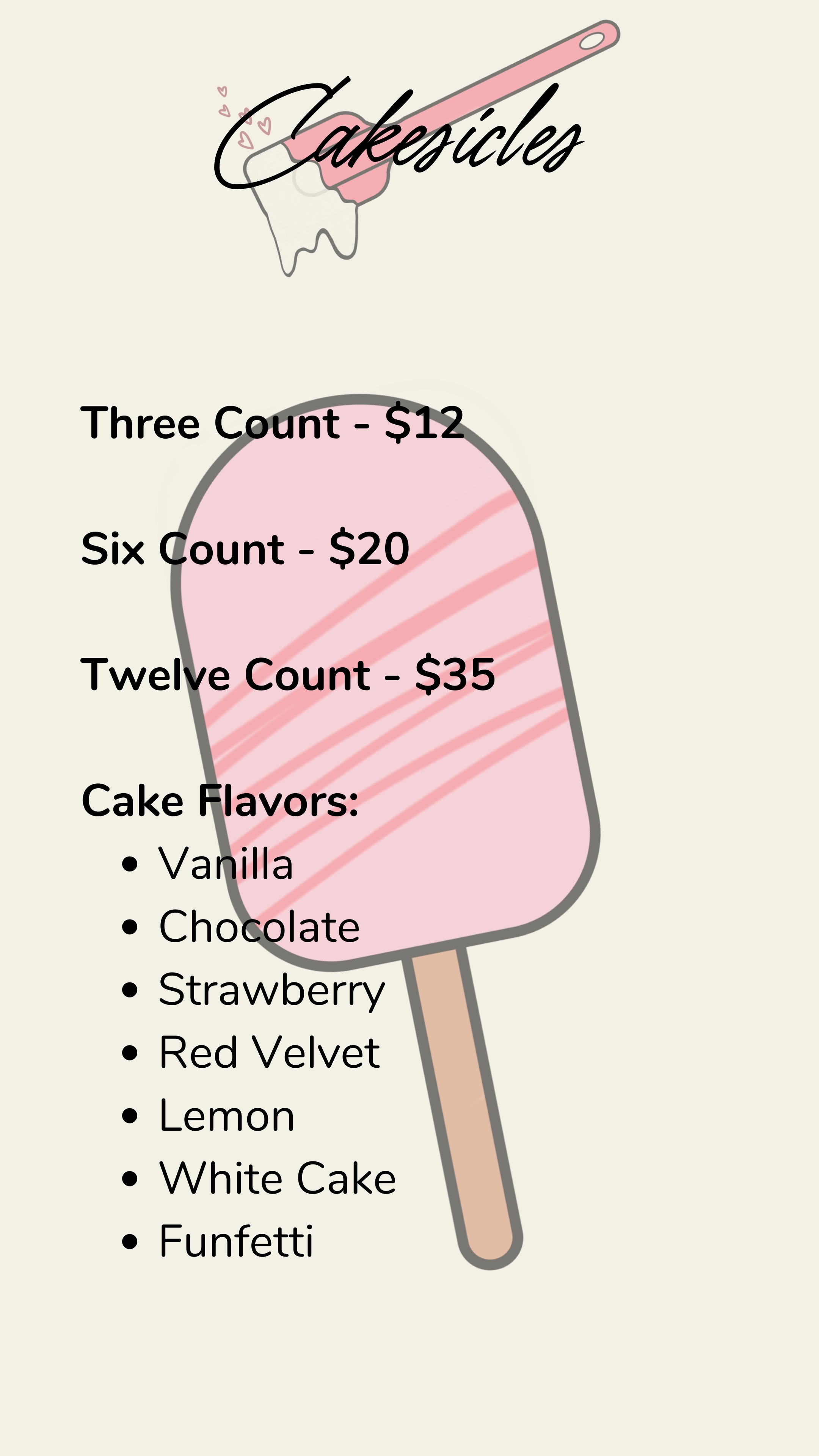Six Count Cakesicles