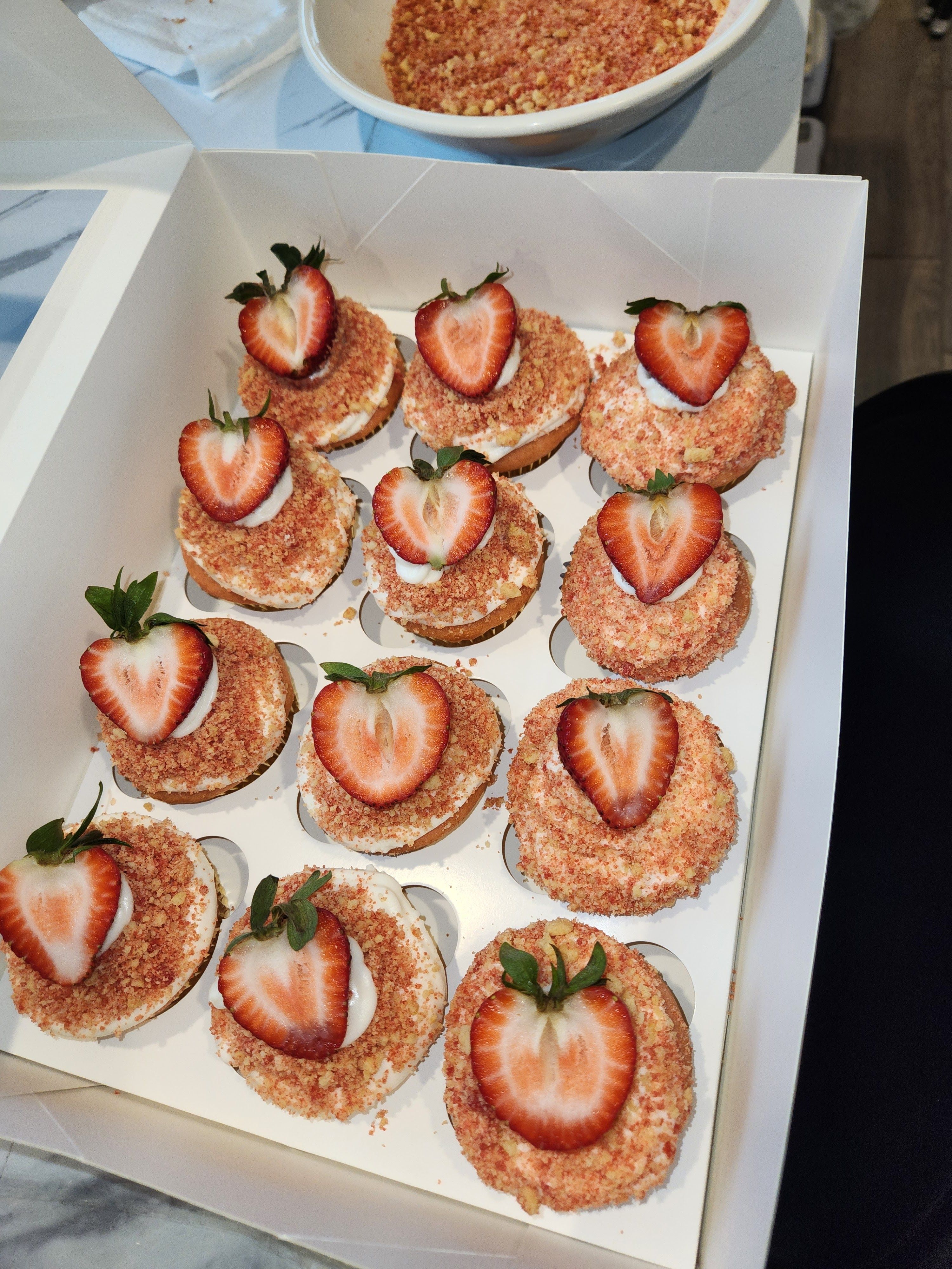 Strawberry Crunch Cupcakes
