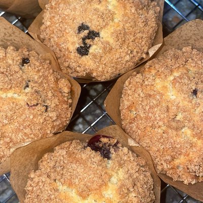 Sourdough Blueberry Lemon Muffins