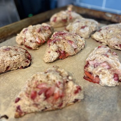 Sourdough Fresh Milled Scone (Choose Lemon Blueberry, Chocolate chip, or Strawberry Chocolate At Checkout)