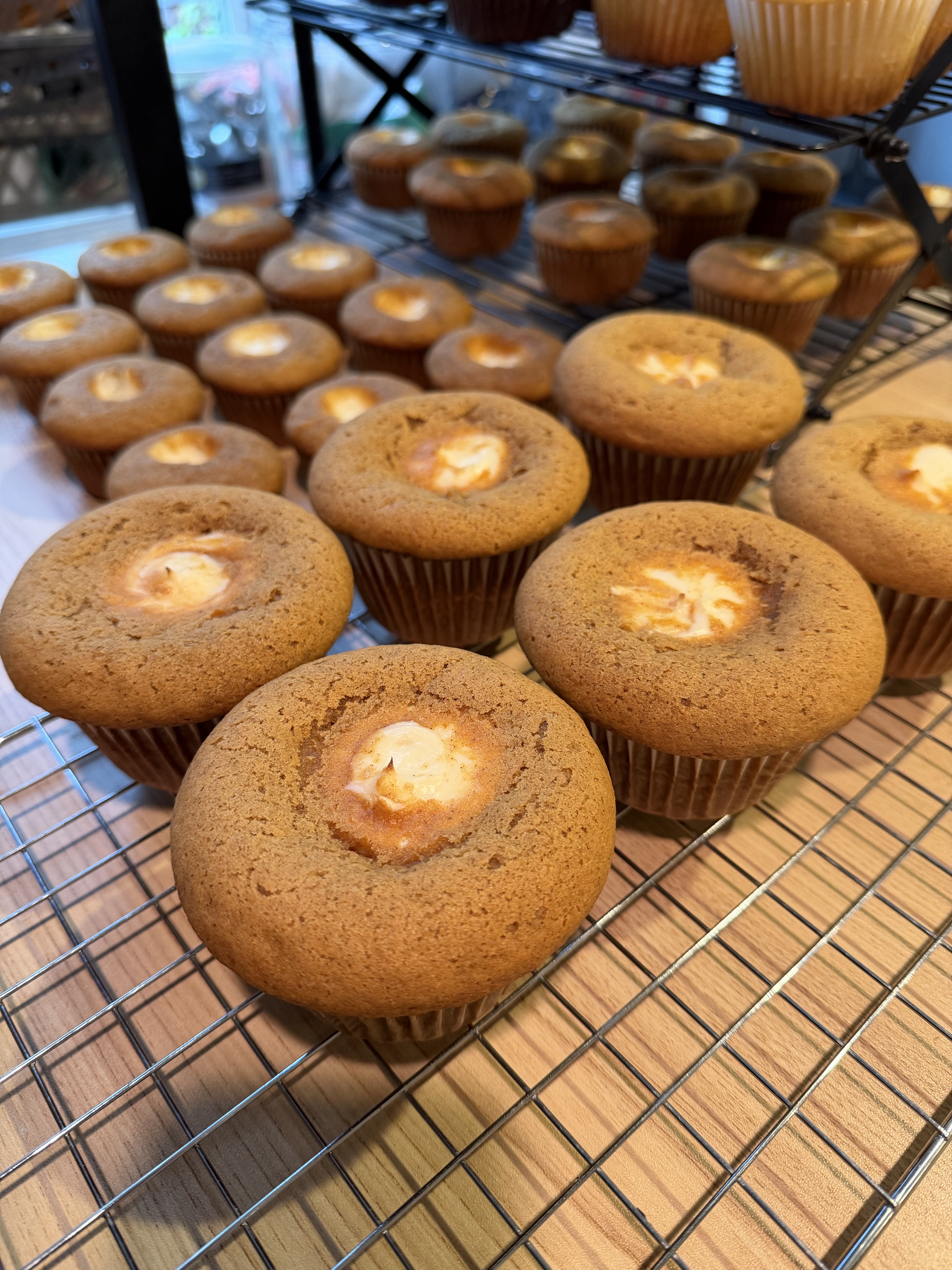 XL Pumpkin Cream Cheese Muffins 