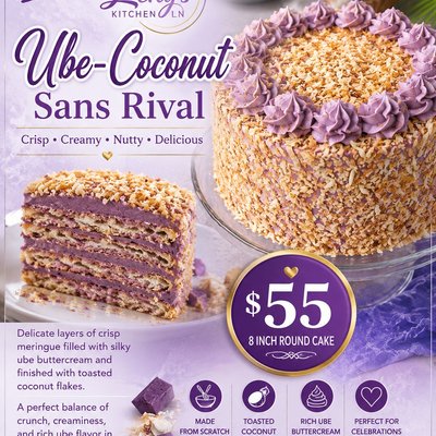 Ube-Coconut Sans Rival