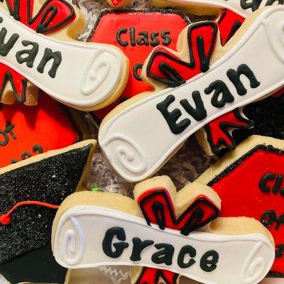 Graduation Dozen Decorated Sugar Cookie Set