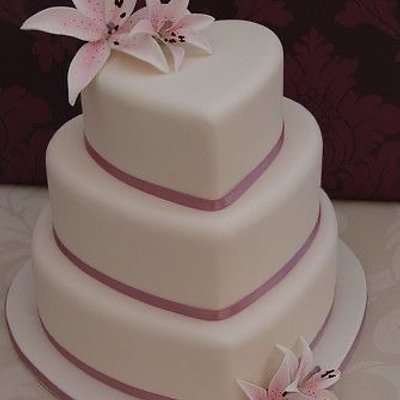 Three Tiered Heart Cake *Fondant