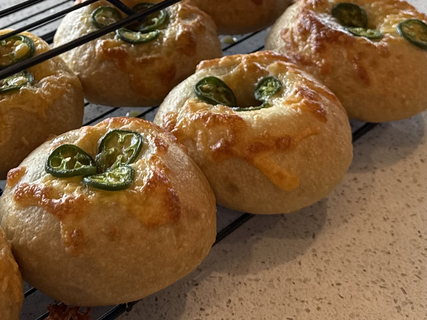 Jalapeño Cheddar Bagel