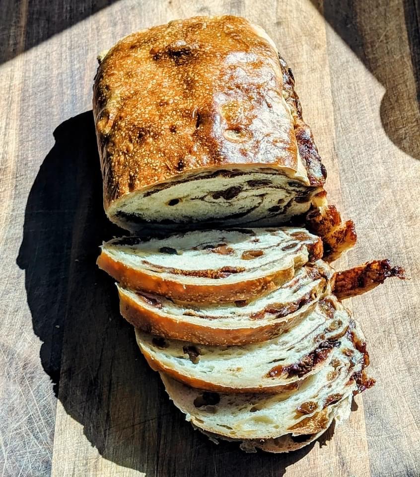 Sourdough Cinnamon Raisin Swirl Loaf