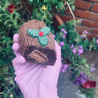 Brownie Yule Logs