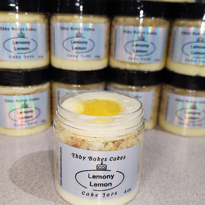 Lemony Lemon Cake Jars