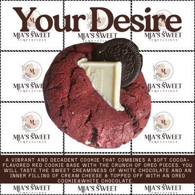 Your Desire (Red Velvet & Oreos White Chocolate Chip Cookie) 
