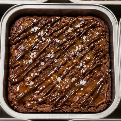 Sourdough Salted Caramel Brownie 