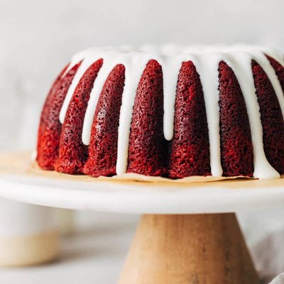 Sugar Free Red Velet Bundt Cake 