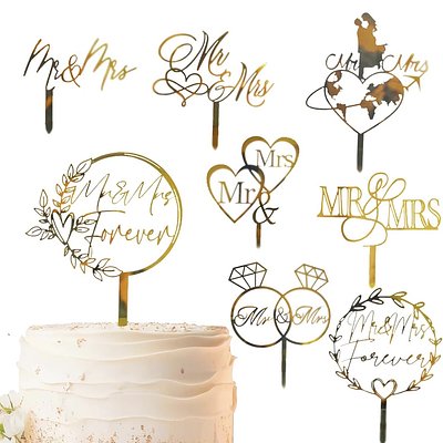 Mr. & Mrs. Acrylic Cake Toppers