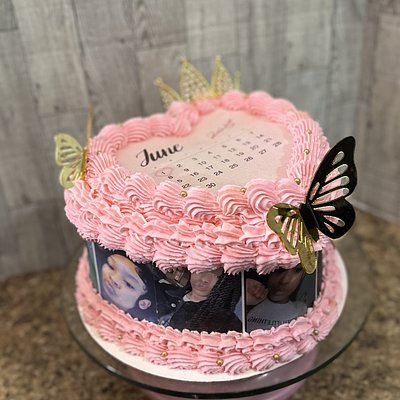 Heart Picture Burn Cake