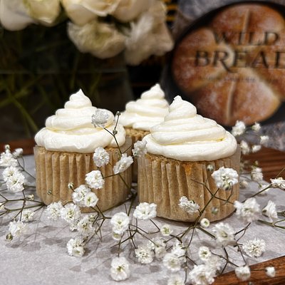 Vanilla Sourdough Cupcakes- 1 Dozen 