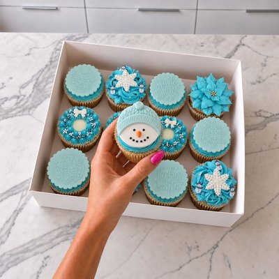 Snowman Cupcakes 