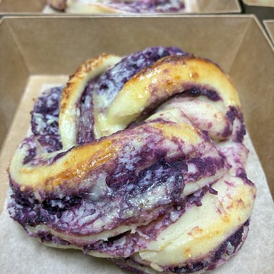 Ube Cheese Braided Bun